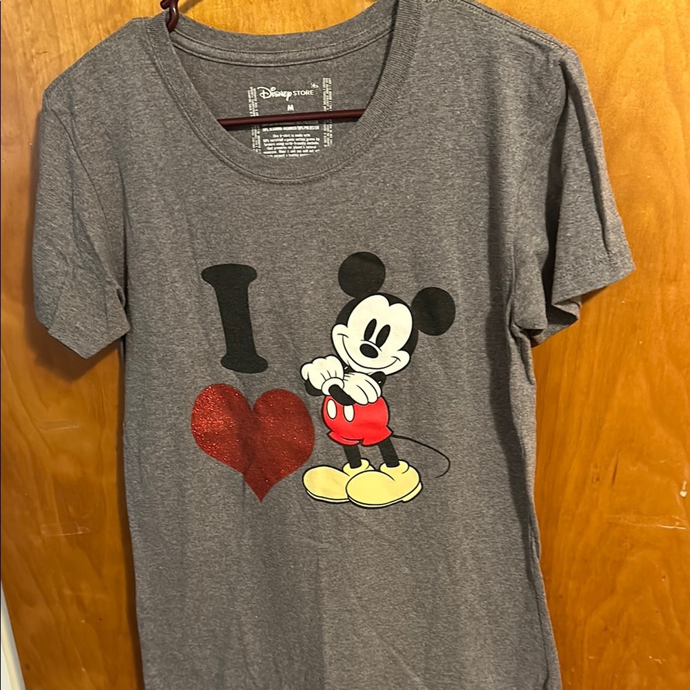 I ❤️ Mickey grey T Shirt